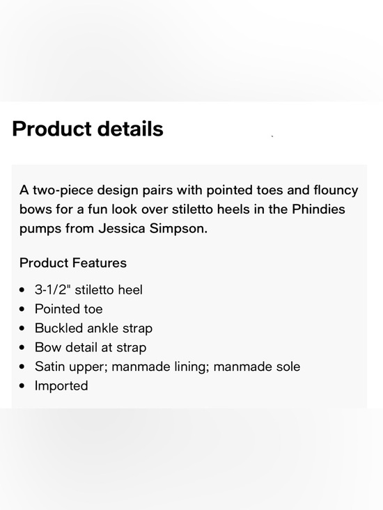 Jessica Simpson Phindies Bow Ankle-Strap Pumps Size 8.5 - Picture 4 of 4